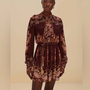 Farm Rio Burgundy Bella Knotted Neckline Size XS